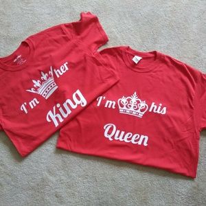 King and Queen Couples T Shirt Set